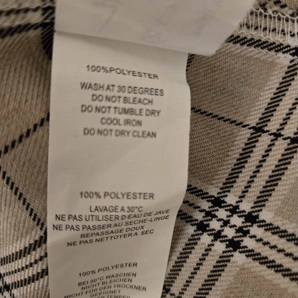 Nasty Gal Women's Size 10 NWT mixed check pleated mini skirt beige - Picture 9 of 10